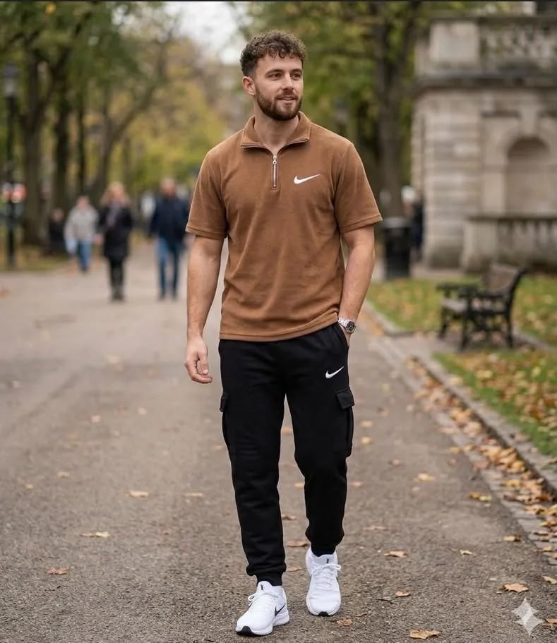men casual Nike t-shirts and jogger pants 2pcs set