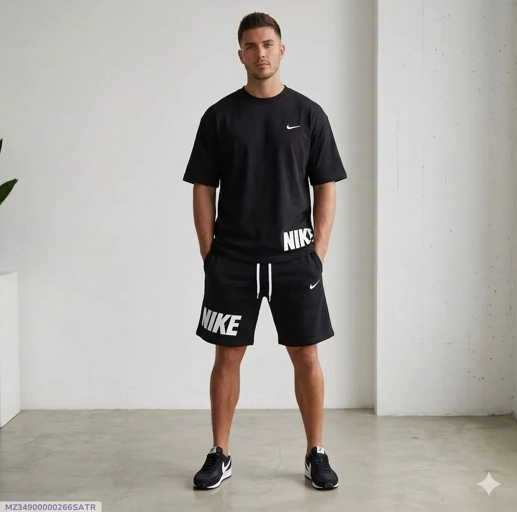 men Nike dri fit beige co-ord set-2pcs