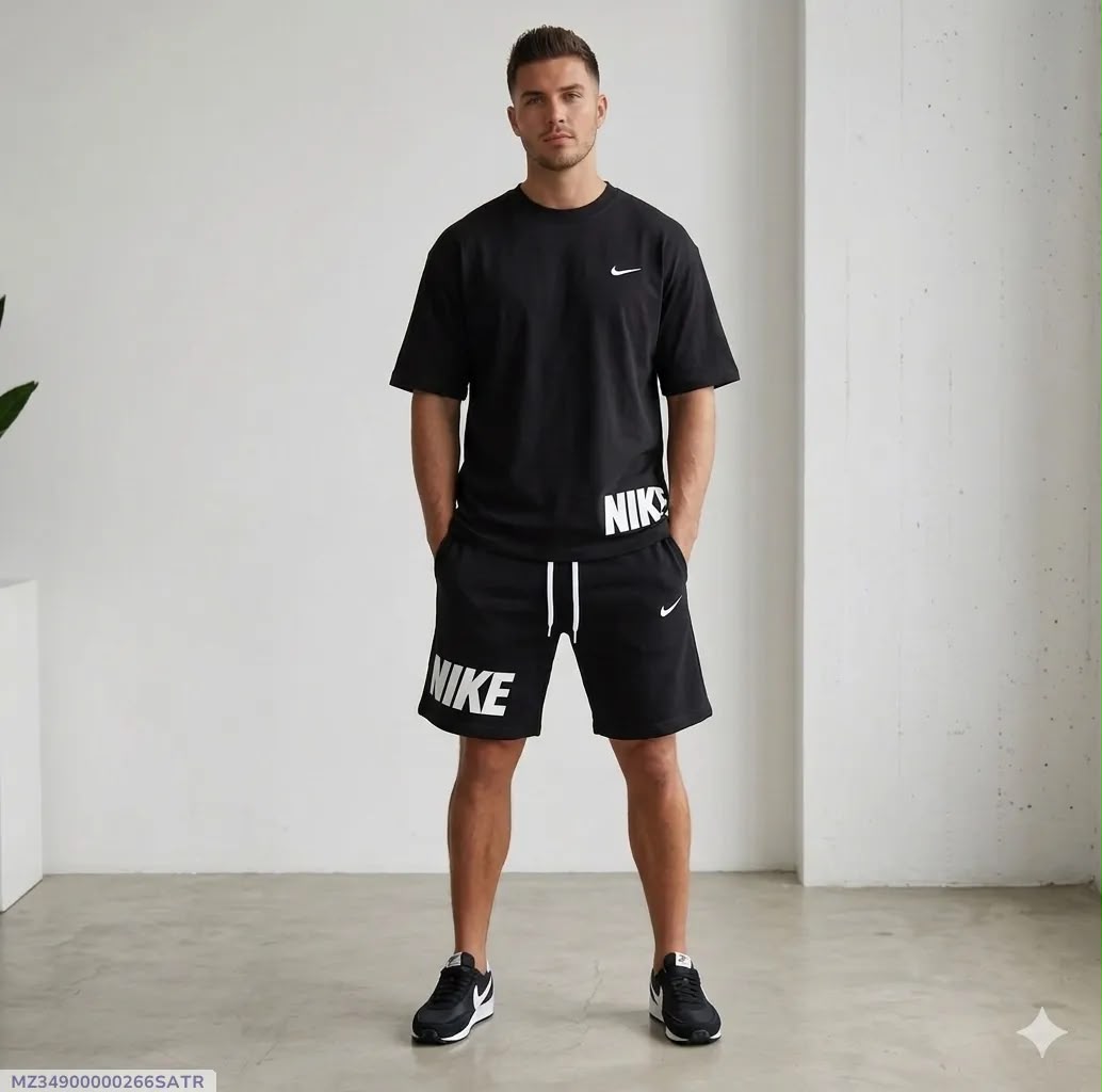 men Nike dri fit beige co-ord set-2pcs