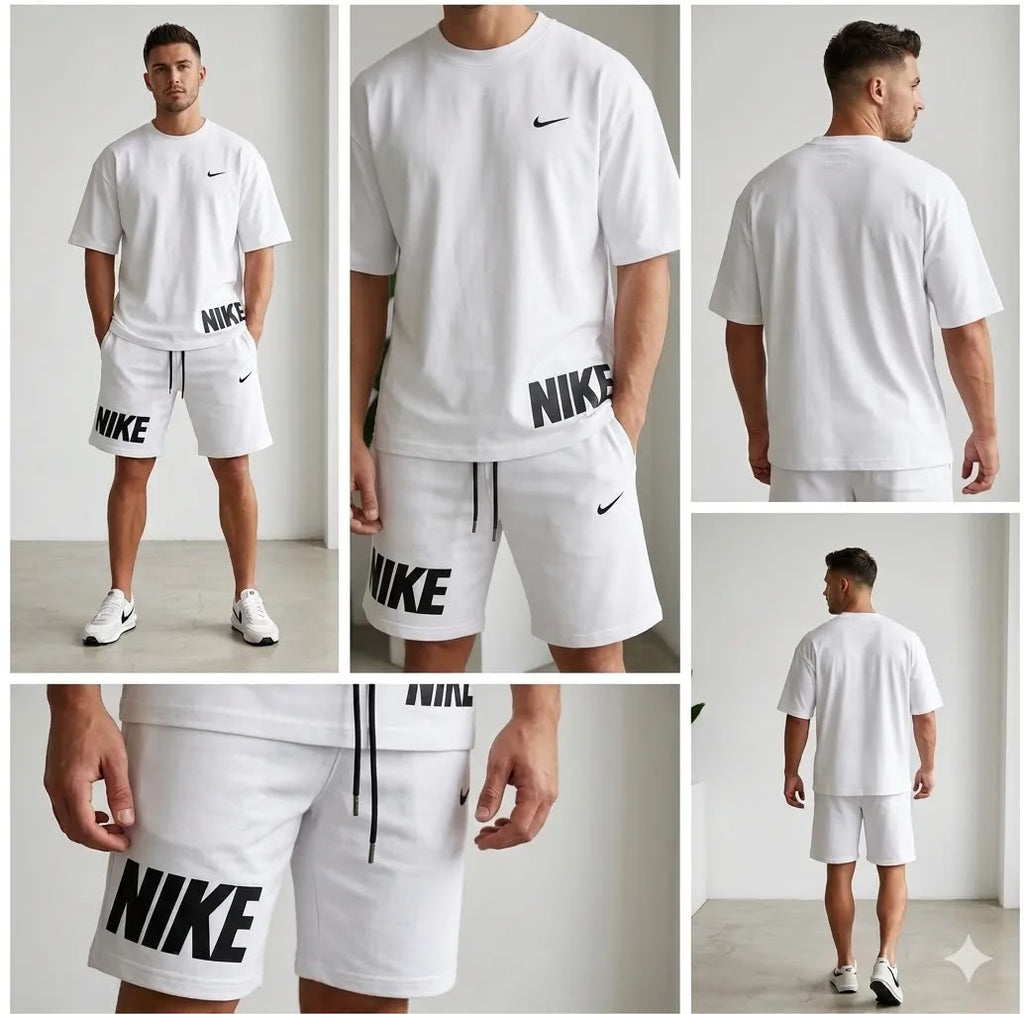 men Nike dri fit beige co-ord set-2pcs