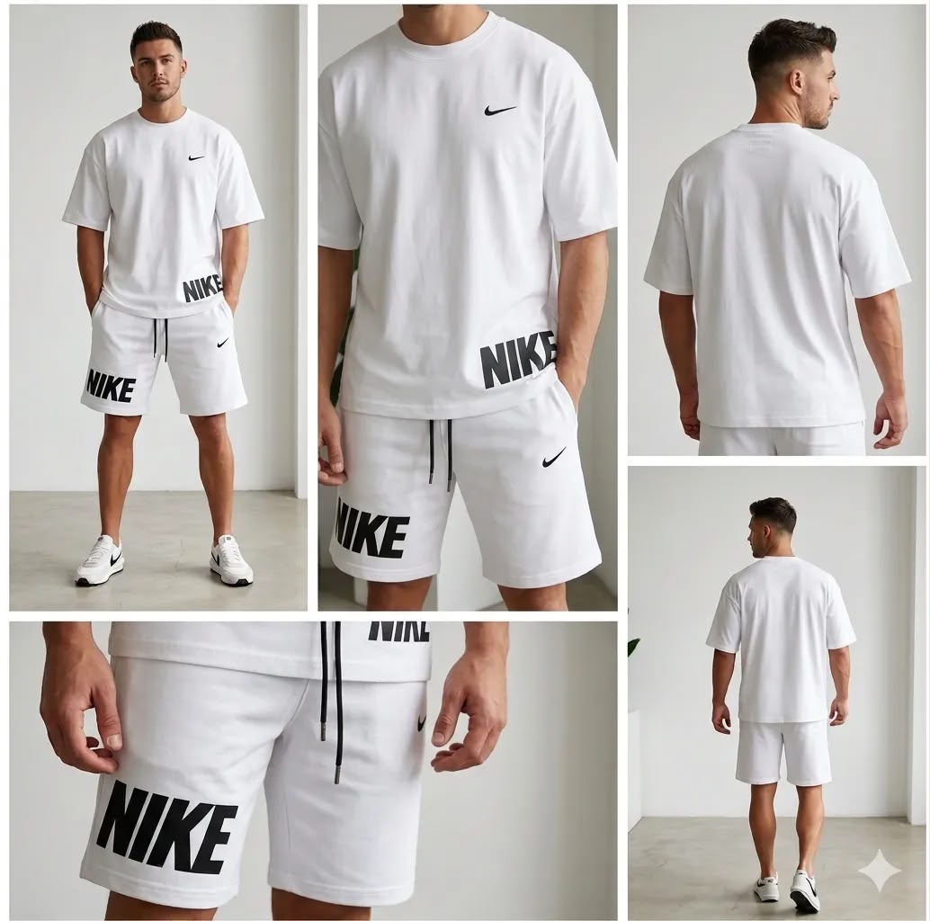 men Nike dri fit beige co-ord set-2pcs
