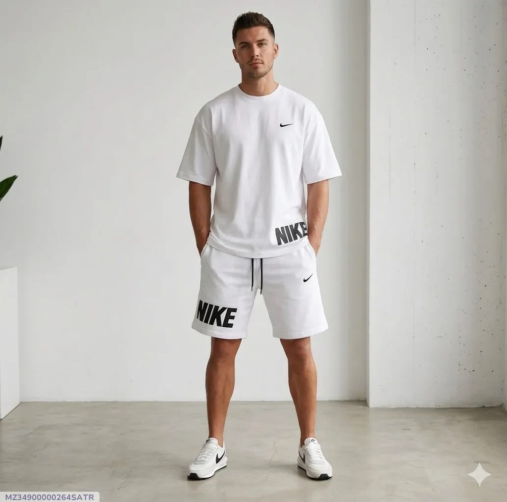 men Nike dri fit beige co-ord set-2pcs
