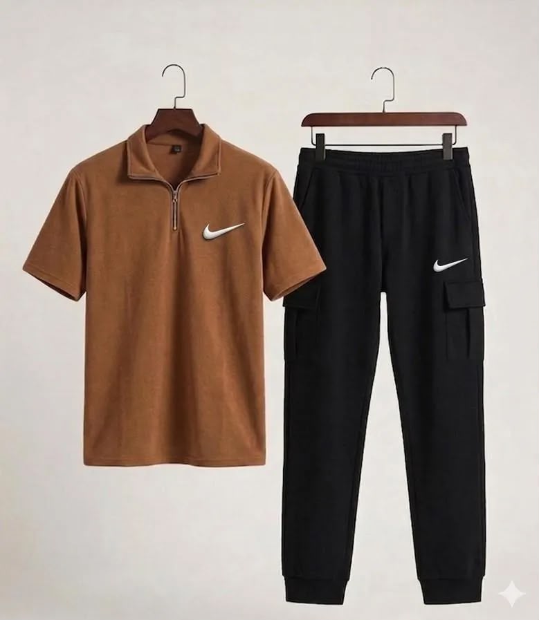 men casual Nike t-shirts and jogger pants 2pcs set